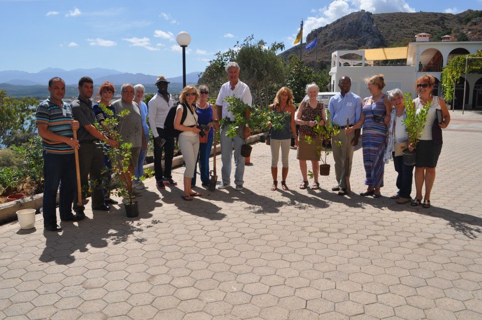 Tree planting at the Orthodox Academy of Crete, symbol of the Third Day.